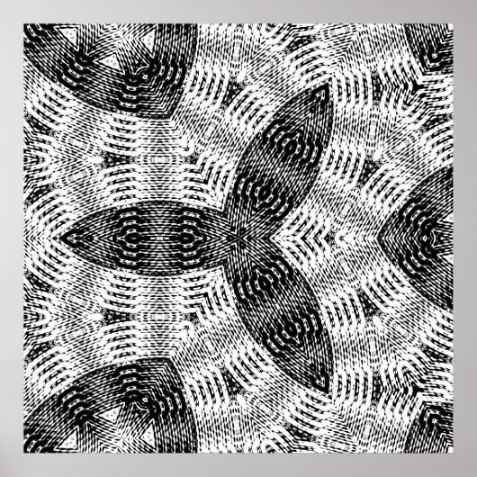 Checkered Sine Wave Distortion Mirrored 8x8x3x3x ポスター (正面)