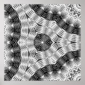 Checkered Sine Wave Distortion Mirrored 8x8x3x ポスター (正面)