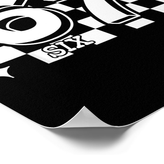 Checkered Six Seven 6 7 Meme Gen Alpha Slang  ポスター (角)