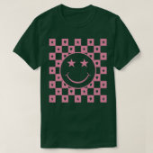 Checkered Smiling Face Funny Premium  Tシャツ (デザイン正面)