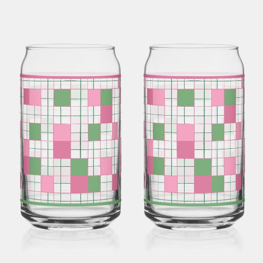 Checkered Soda Glass ガラス缶 (正面)