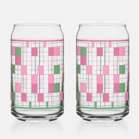 Checkered Soda Glass ガラス缶 (左)
