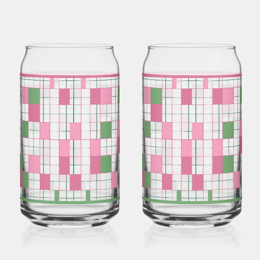 Checkered Soda Glass ガラス缶 (右)