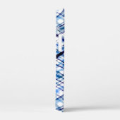 checkered, tartan, plaid, classic, blue, white Case-Mate iPhoneケース (裏面 / 右)