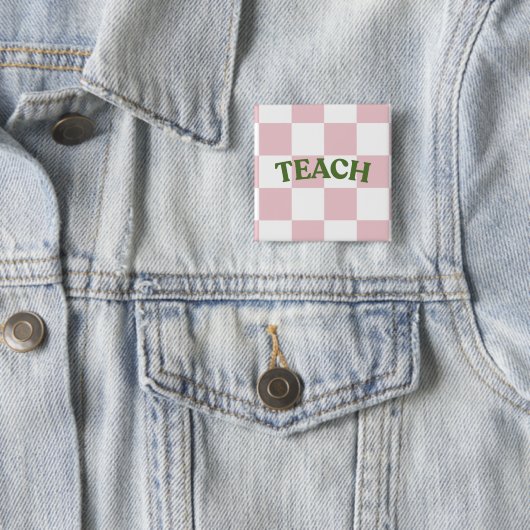 Checkered “Teach” Button 缶バッジ (インサイチュ)