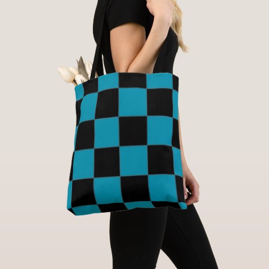 Checkered Tote トートバッグ (クローズアップ)