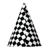 Checkered White and Black パーティーハット (裏面)