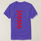 Checkered White Red Line Tシャツ (デザイン正面)