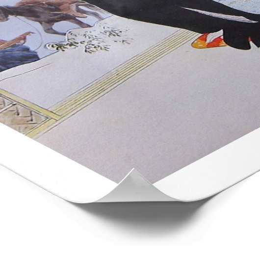 Checking on the Neighbors - collage art ポスター (角)