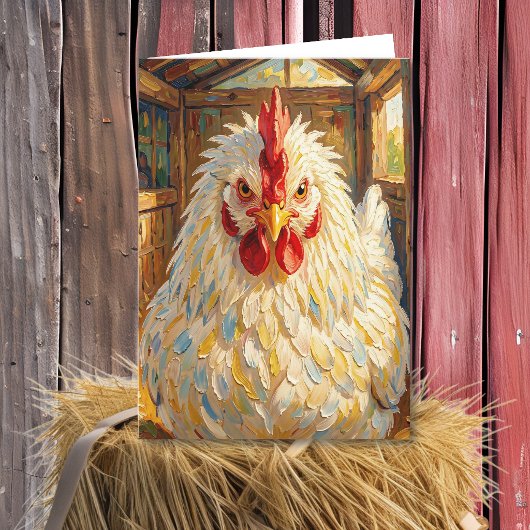 Checking on You | Funny Chicken カード