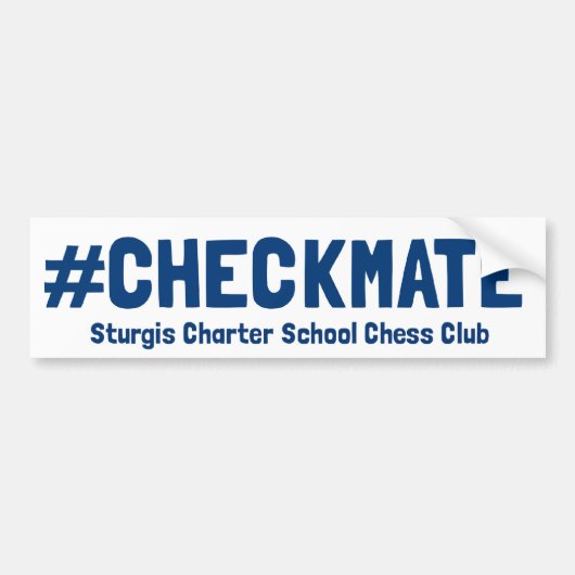 #Checkmateのバンパーステッカー バンパーステッカー (正面)