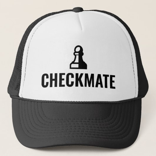 CheckMateブラックチェスのポーントラック帽 キャップ (正面)