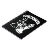 Checkmate Chess Tournament Art Black and White ノートブック (左側)