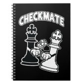 Checkmate Chess Tournament Art Black and White ノートブック (正面)