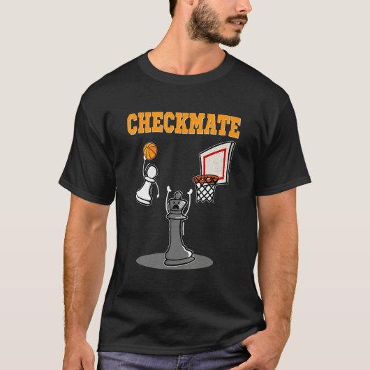 Checkmate Pawn Basketball Dunk On King Chess Game  Tシャツ (正面)