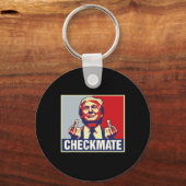 Checkmate Trump 2024おもしろいキャンペ大統領のーン キーホルダー (正面)