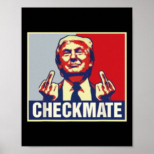 Checkmate Trump 2024おもしろいキャンペ大統領のーン ポスター