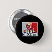 Checkmate Trump 2024おもしろいキャンペ大統領のーン 缶バッジ (正面&裏面)