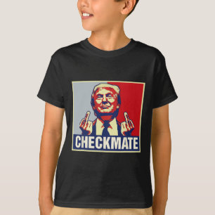 Checkmate Trump 2024おもしろいキャンペ大統領のーン Tシャツ