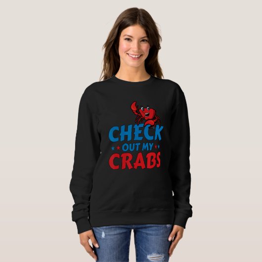 CheckOut My Crabs Shellfish Crab Crustacean Crabs スウェットシャツ (正面フル)