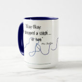 Cheddar Cat Cup For氏の編機械 マグカップ (正面左)