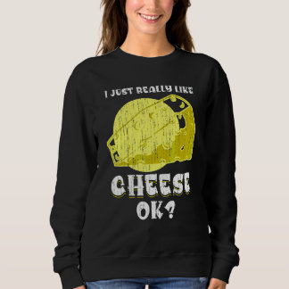 Cheddar Snack Foodie Cheese   Cheese スウェットシャツ