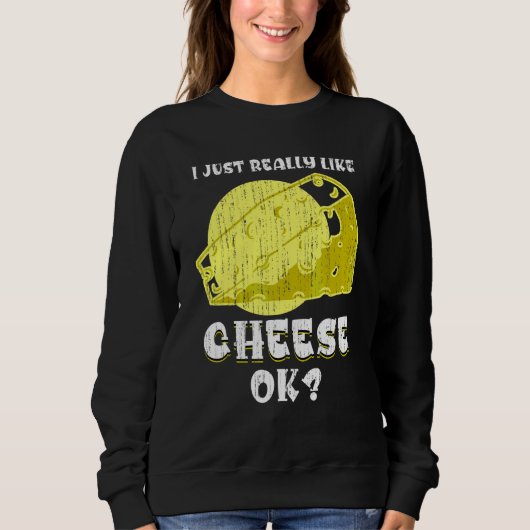 Cheddar Snack Foodie Cheese   Cheese スウェットシャツ (正面)