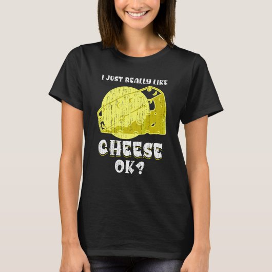 Cheddar Snack Foodie Cheese   Cheese Tシャツ (正面)
