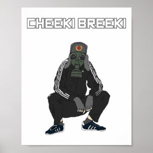 Cheeki Breeki - ゴーグニク スラブ スタイル おもしろ ゲーマー スタル ポスター