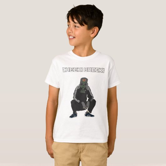 Cheeki Breeki - Gopnik Slav Style Funny Gamer Stal Tシャツ (正面フル)