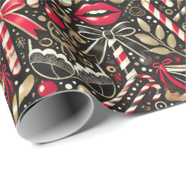Cheeky and Elegant Adult Christmas Wrapping Paper ラッピングペーパー