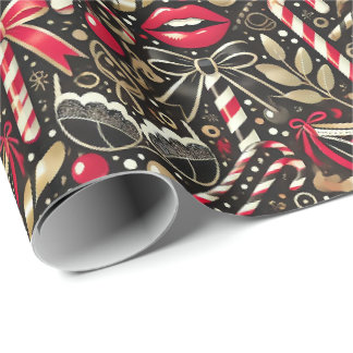Cheeky and Elegant Adult Christmas Wrapping Paper ラッピングペーパー