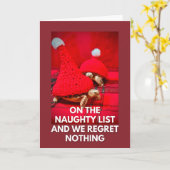 Cheeky Baby Turtles Best Friends Naughty List  カード (黄色い花)