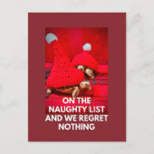 Cheeky Baby Turtles Best Friends Naughty List  ポストカード (正面)