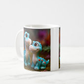 Cheeky Blue Dino Affection コーヒーマグカップ (正面左)