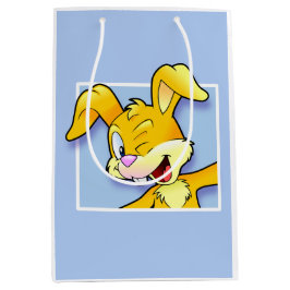 Cheeky Bunny - Frecher Hase ミディアムペーパーバッグ