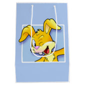 Cheeky Bunny - Frecher Hase ミディアムペーパーバッグ (裏面)