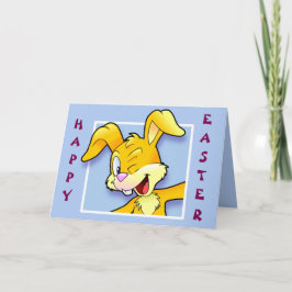 Cheeky bunny "Happy Easter" - Ostern カード