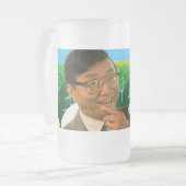 cheeky Chappie Glass Mug万歳の氏 フロストグラスビールジョッキ (正面左)