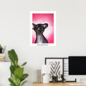 Cheeky Chihuahua, leevandergrift.com ポスター (ホームオフィス)