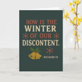 Cheeky Christmas Shakespear Quote カード (黄色い花)