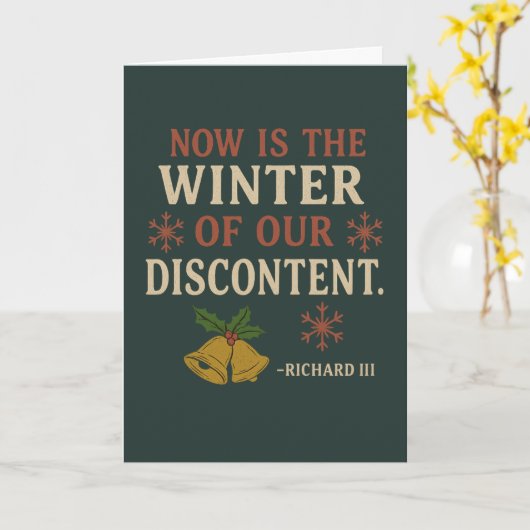 Cheeky Christmas Shakespear Quote カード (黄色い花)