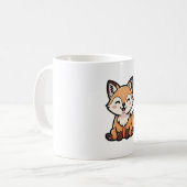 Cheeky Fox – Cute Kawaii Illustration コーヒーマグカップ (正面左)
