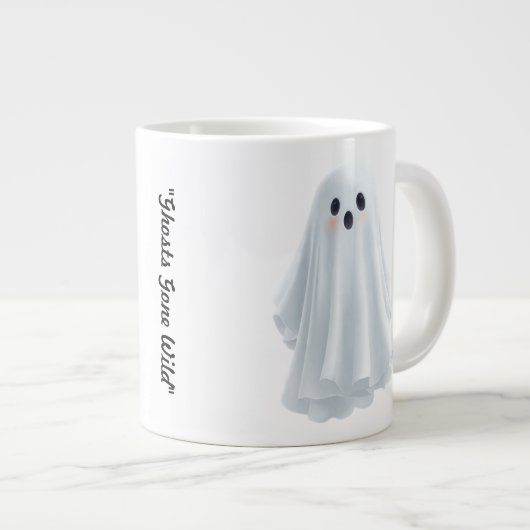 "Cheeky Ghost Glow" ジャンボコーヒーマグカップ (正面右)