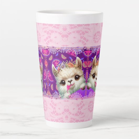 Cheeky Llama カフェラテマグ (正面)