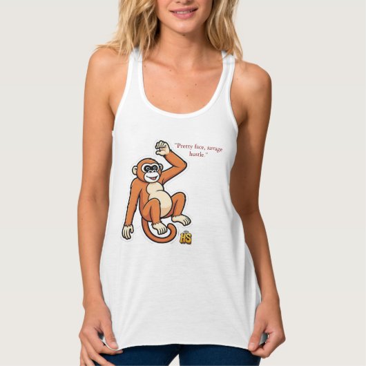 Cheeky Monkey Flowy Tank Top | Honest Sinner Women タンクトップ (正面)