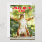 🎓Cheeky Squirrel Congrats Card  招待状 (正面)