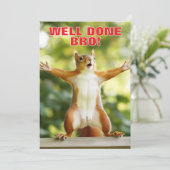 🎓Cheeky Squirrel Congrats Card  招待状 (スタンド正面)