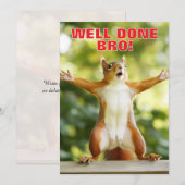 🎓Cheeky Squirrel Congrats Card  招待状 (正面/裏面)