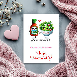 Cheeky Valentine Card Cute Food Pun Humor シーズンカード